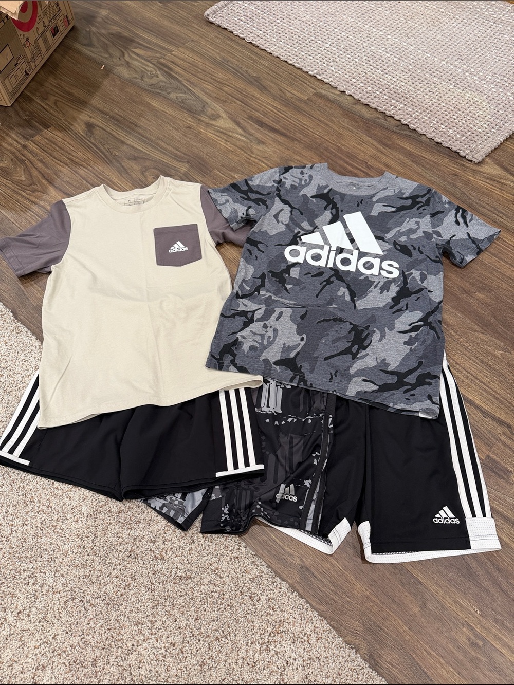 Adidas Kids' Short Sleeve Tees and Shorts